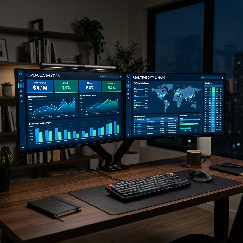 Business analytics and management dashboard built by Krot Services